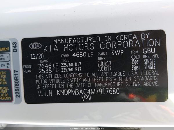 2021 KIA SPORTAGE LX