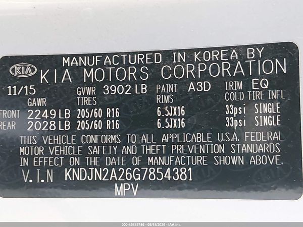 2016 KIA SOUL Plus