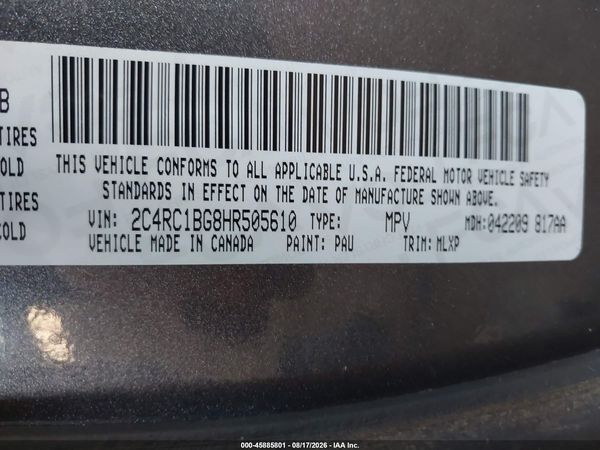 2017 CHRYSLER PACIFICA TOURING-L
