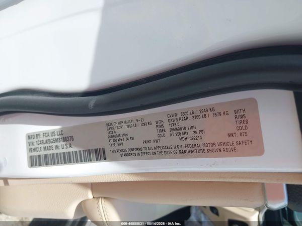 2021 JEEP GRAND CHEROKEE L LIMITED 4X4