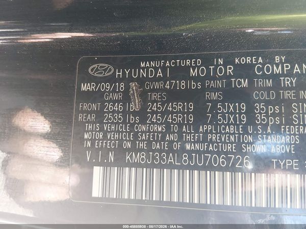 2018 HYUNDAI TUCSON SPORT