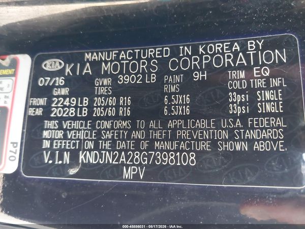 2016 KIA SOUL Plus