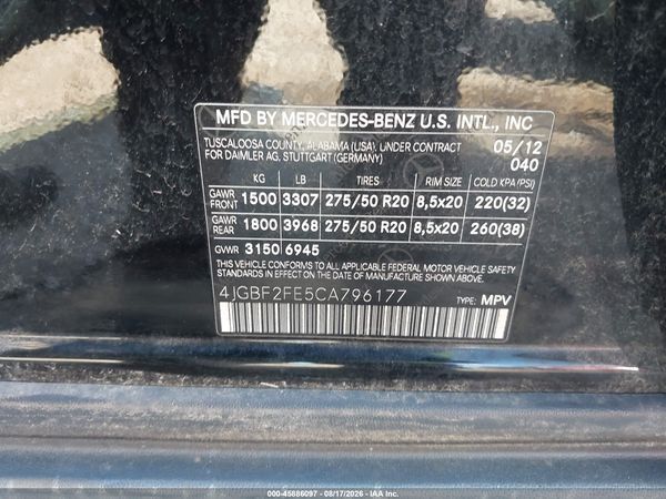2012 MERCEDES-BENZ GL 350 BLUETEC 4MATIC