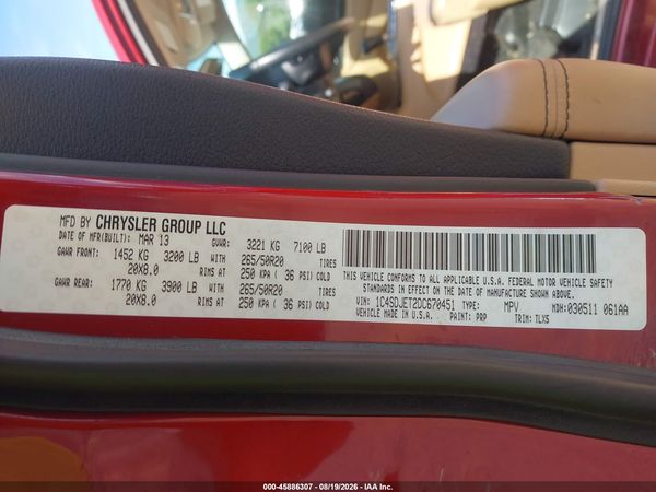 2013 DODGE DURANGO CITADEL