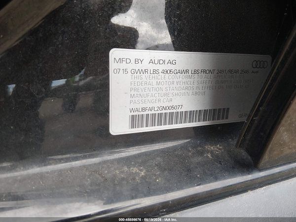 2016 AUDI A4 PREMIUM