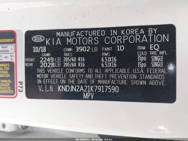 2019 KIA SOUL Base