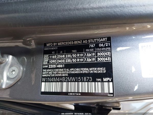 2021 MERCEDES-BENZ GLB 250 4MATIC
