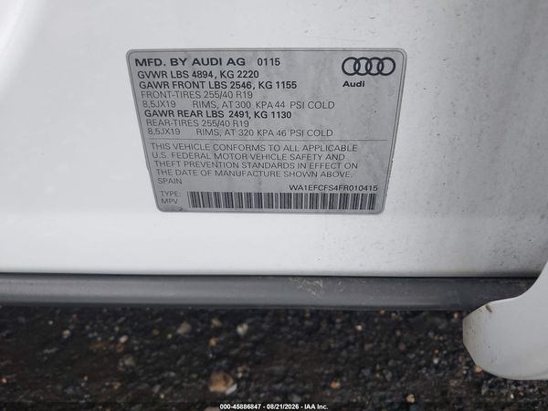 2015 AUDI Q3 2.0T PREMIUM PLUS
