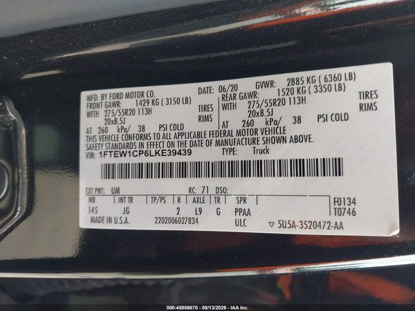 2020 FORD F-150 XL