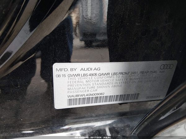 2016 AUDI A4 PREMIUM