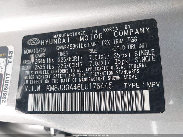 2020 HYUNDAI TUCSON VALUE
