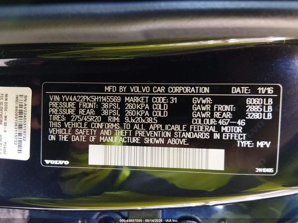 2017 VOLVO XC90 T6 MOMENTUM