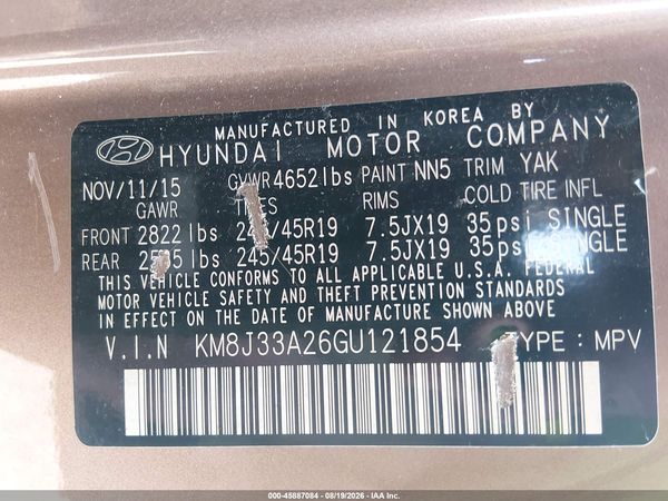 2016 HYUNDAI TUCSON SPORT