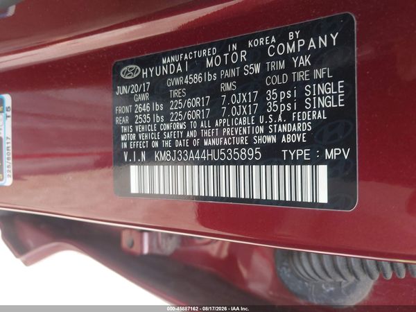 2017 HYUNDAI TUCSON SE