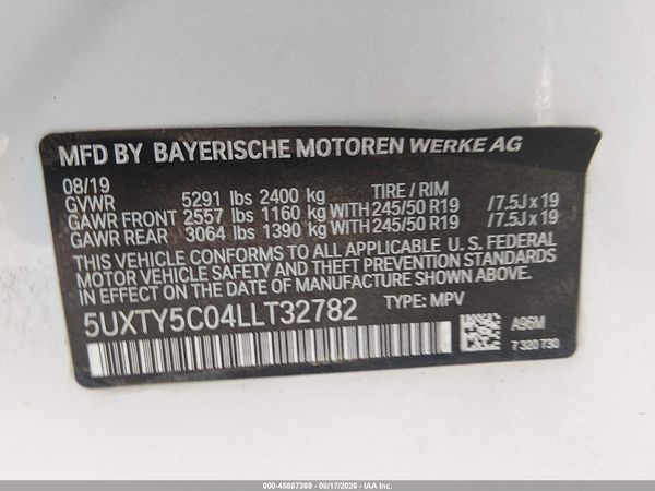 2020 BMW X3 XDRIVE30I