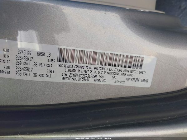 2016 DODGE GRAND CARAVAN SXT — I9