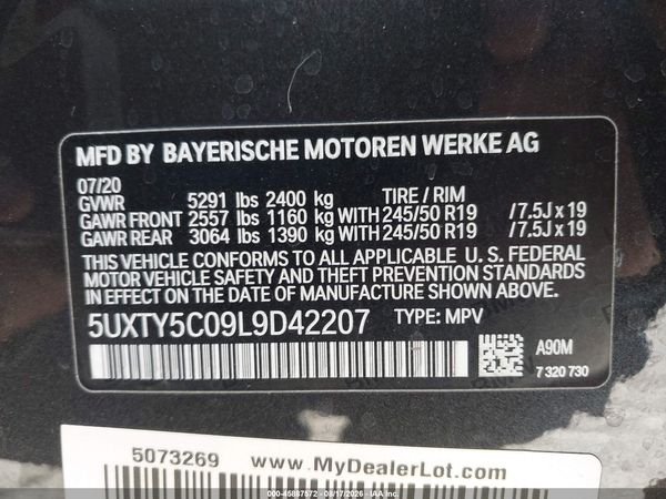 2020 BMW X3 XDRIVE30I