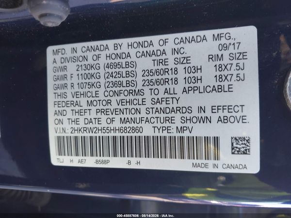 2017 HONDA CR-V EX