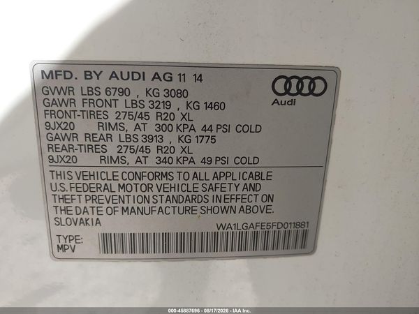 2015 AUDI Q7 3.0T PREMIUM