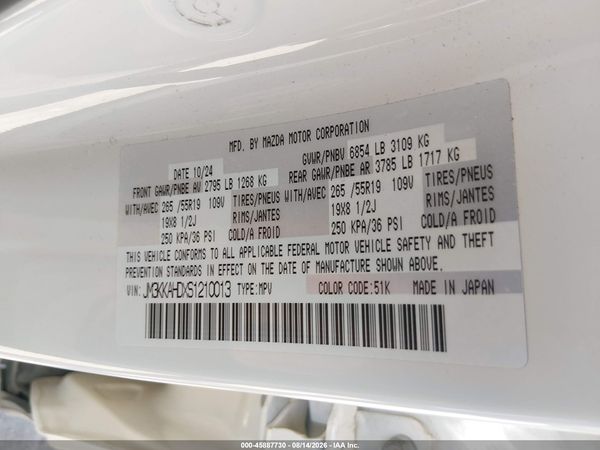 2025 MAZDA CX-90 3.3 TURBO SELECT PACKAGE