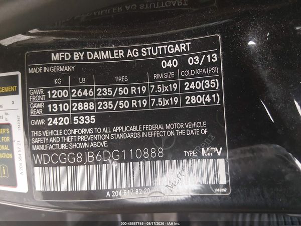 2013 MERCEDES-BENZ GLK 350 4MATIC