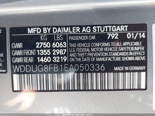 2014 MERCEDES-BENZ S 550 4MATIC