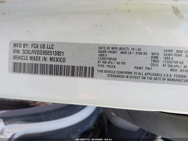 2025 RAM PROMASTER 2500