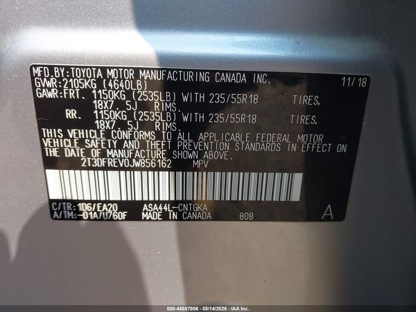 2018 TOYOTA RAV4 LIMITED