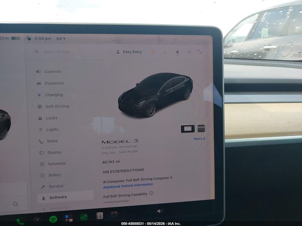 2020 TESLA MODEL 3