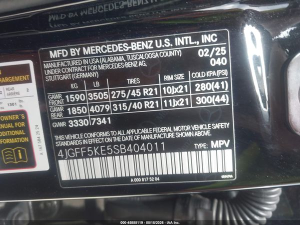 2025 MERCEDES-BENZ GLS 450 4MATIC