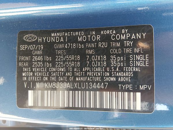 2020 HYUNDAI TUCSON SEL