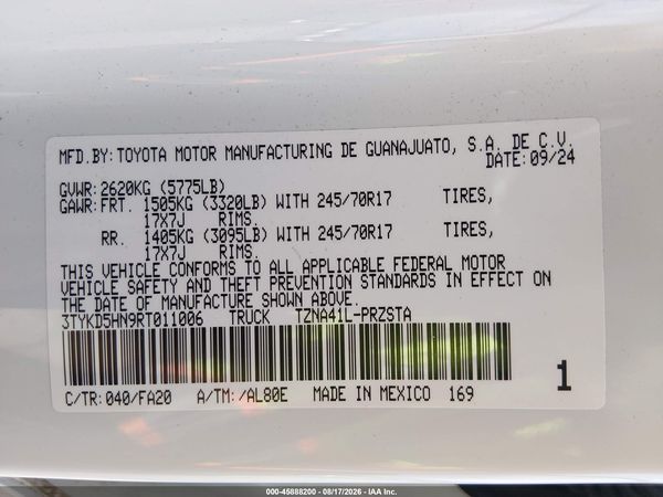 2024 TOYOTA TACOMA SR