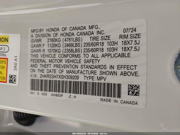 2025 HONDA CR-V EX-L 2WD