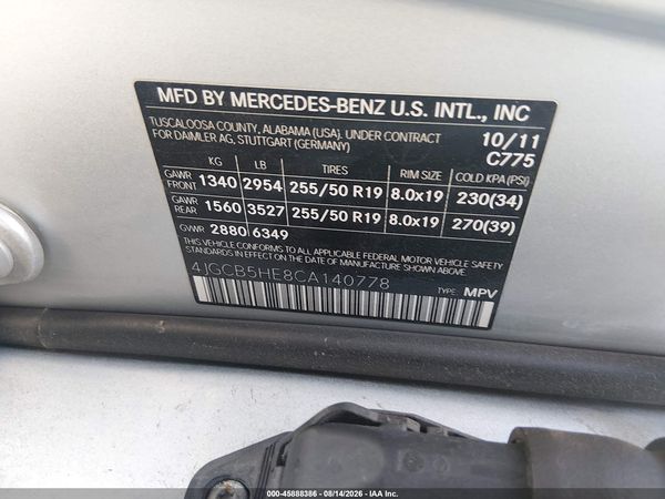 2012 MERCEDES-BENZ R 350 4MATIC