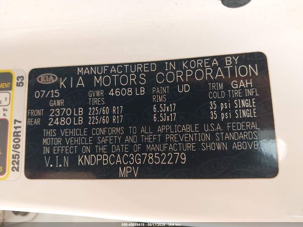 2016 KIA SPORTAGE LX