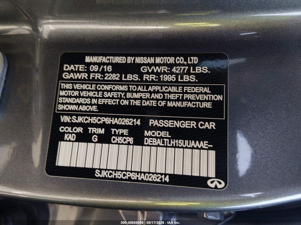 2017 INFINITI QX30 SPORT