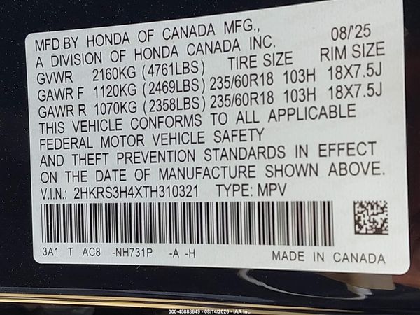 2026 HONDA CR-V EX 2WD