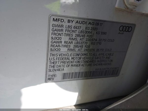2018 AUDI Q7 2.0T PREMIUM