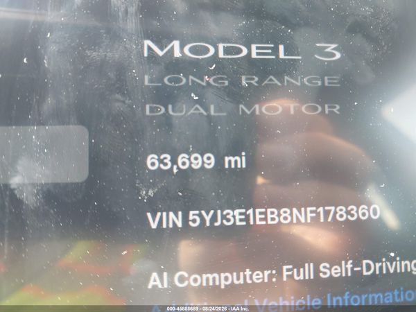2022 TESLA MODEL 3