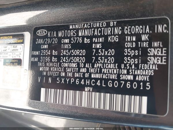 2020 KIA TELLURIDE S
