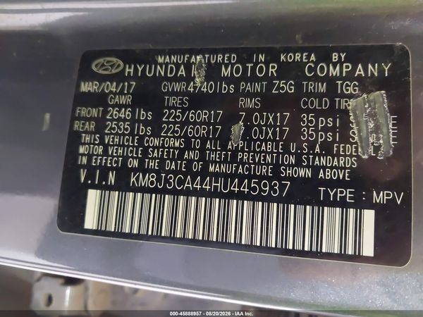 2017 HYUNDAI TUCSON SE