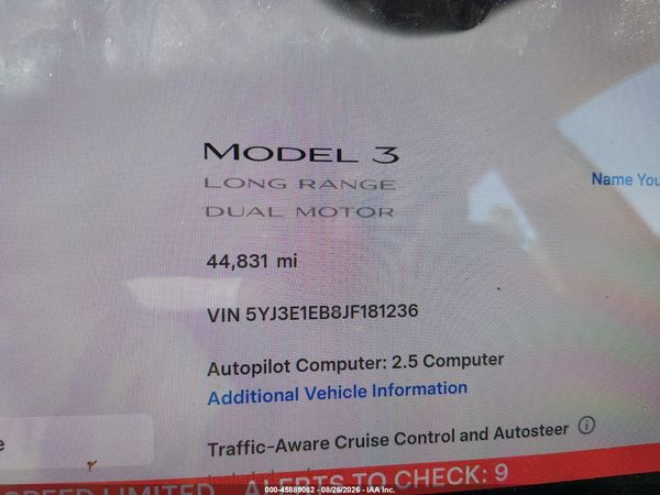 2018 TESLA MODEL 3 LONG RANGE/PERFORMANCE — I7