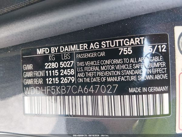 2012 MERCEDES-BENZ E 350 E350