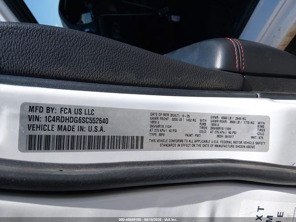 2025 DODGE DURANGO GT RWD