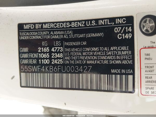 2015 MERCEDES-BENZ C 300 4MATIC