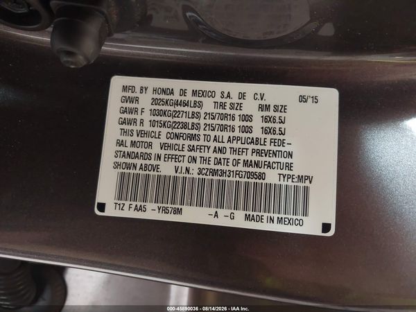 2015 HONDA CR-V LX