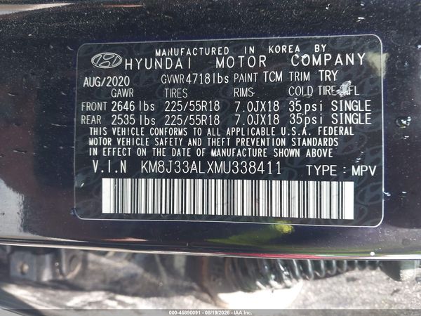 2021 HYUNDAI TUCSON SEL