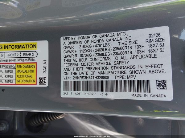 2026 HONDA CR-V EX-L 2WD