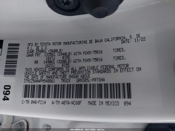 2023 TOYOTA TACOMA SR5 V6