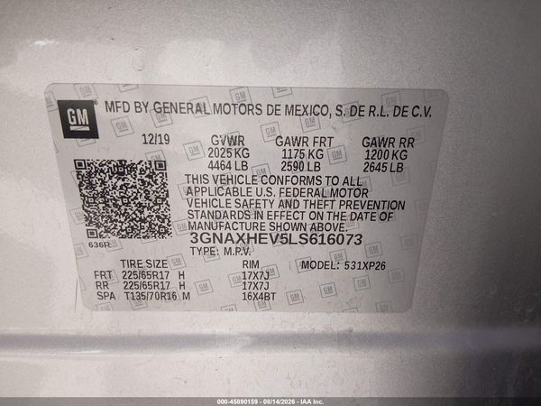 2020 CHEVROLET EQUINOX FWD LS — I9